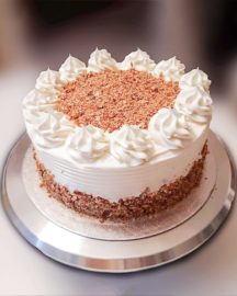 Vanilla cake with pecans - custom cakes in Toronto