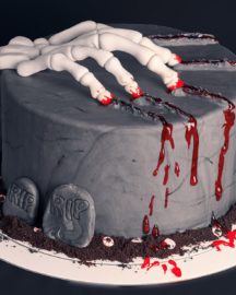Skeleton Hand Halloween Cake - custom cakes in Toronto